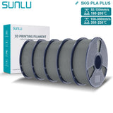 SUNLU Pla Plus 3D Filament 1.75mm Good Toughness Multicolor Neatly Wound PLA+ Filaments for FDM 3D Printing Materials 5KG