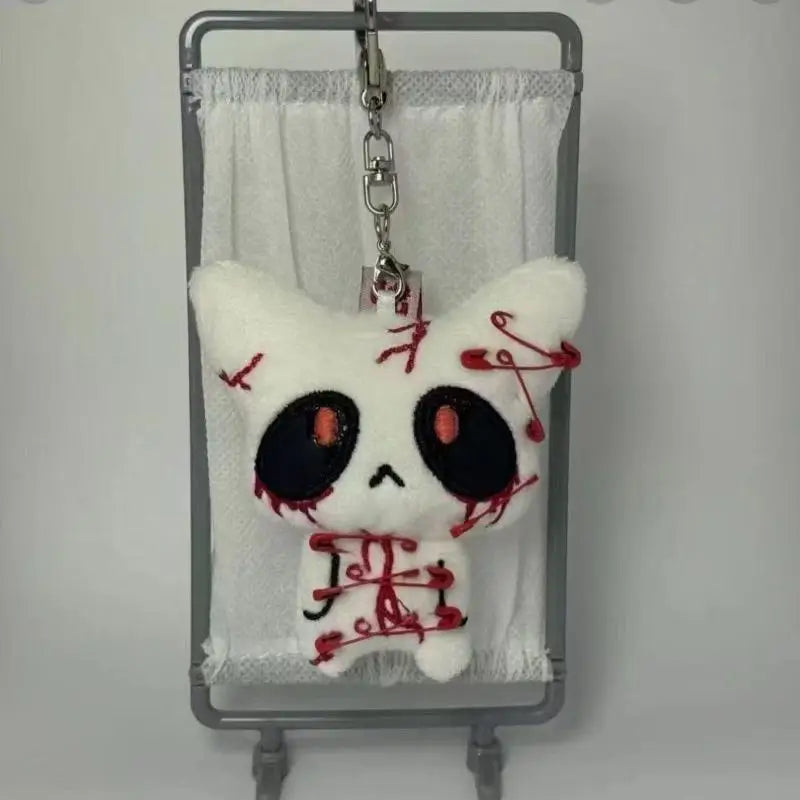 Creative Halloween Horror Plush Keychain toy Creepy Bloody Monster Doll Pendant Gothic Scary Backpack Accessories Couple Gift
