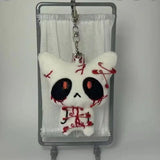 Creative Halloween Horror Plush Keychain toy Creepy Bloody Monster Doll Pendant Gothic Scary Backpack Accessories Couple Gift