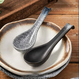 Vintage Japanese Ceramic Tableware Set: Soup Spoons, Ladles & Rice Bowls for Home and Commercial Kitchen
