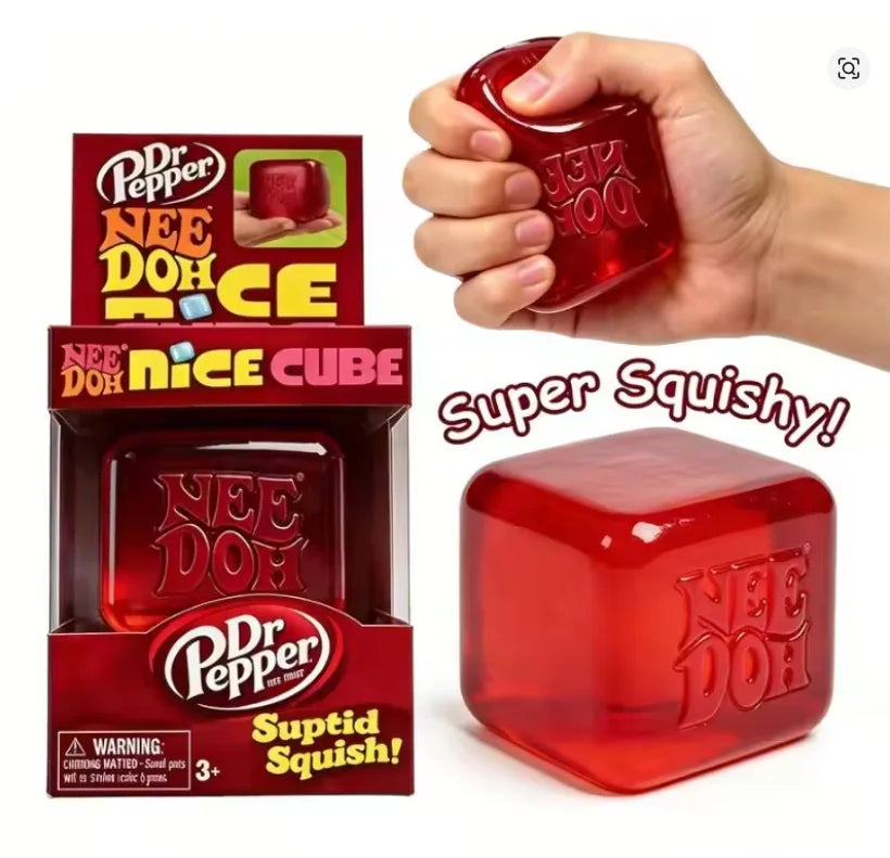 GOOD- NeeDoh Nice Cube Squishy Stress Relief Toy, Soft Squeeze Fidget Cube for Kids & Adults, Anxiety Relief Sensory Toy-