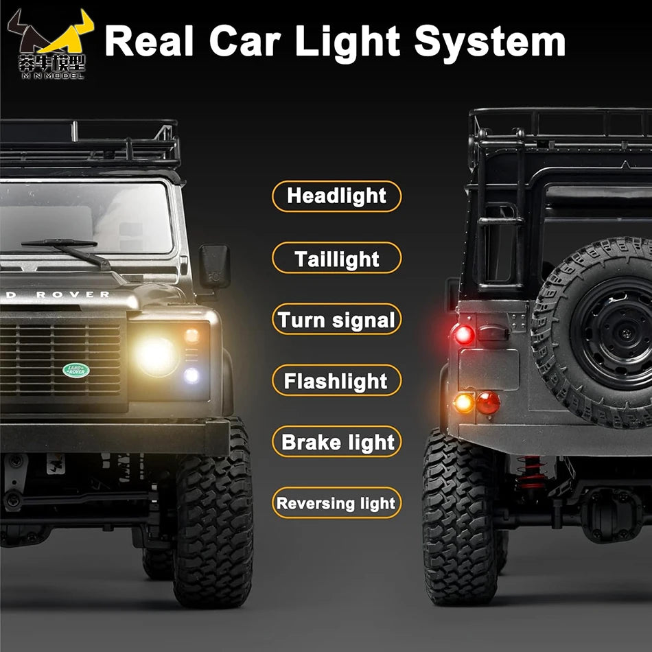 1/12 4WD Off-Road RC Car MN98 MN99S 2.4G Remote Control SUV Electric Climbing Car Toy for Kids Official Licensed Model Guard 90