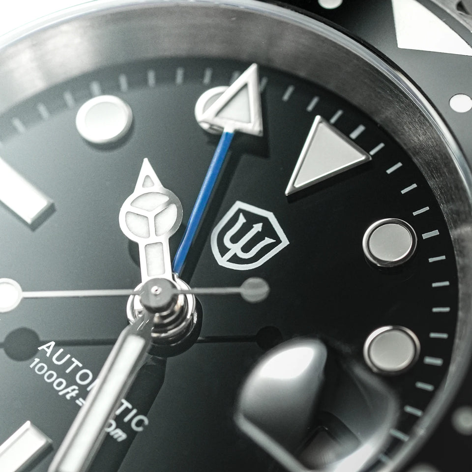 Watchdives WD16760 V2 GMT Watch NH34 Automatic Movement Sapphire Luminous Watches Stainless Steel 300m Waterproof Wristwatch