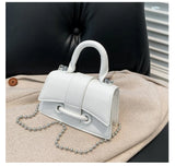 Women Mini Handbag Korean Style Chic Solid Texture Chain Crossbody Bag Ladies Summer High-Grade New Lipstick Commuter Bags