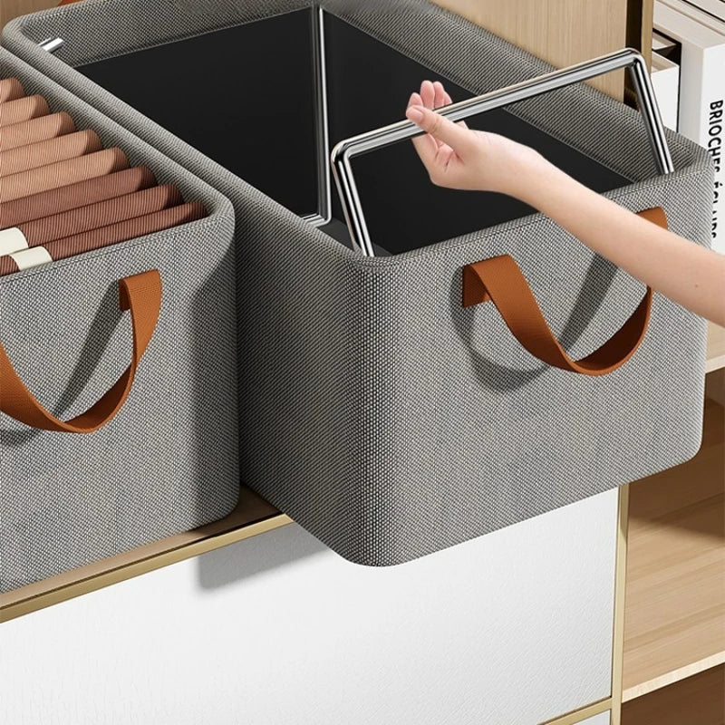 Premium Closet Organizer Box for Clothes And Pants - Layered Storage Basket for Neat Wardrobe Home Must-Have