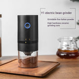 Portable Electric Coffee Grinder with USB Charging Adjustable Ceramic Grinding Core Long Endurance for Outdoor Travel