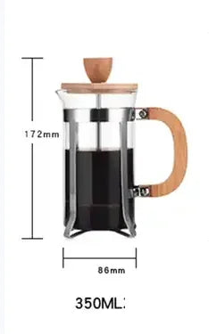 Hot-selling Wholesale Customized Coffee Moka Pot with wood handle and strainer