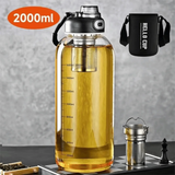Tea Separation Glass Tea Cup Double Drinking with Handle Water Cup Large Capacity High Temperature Resistant Portable Kettle