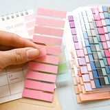 Colorful Transparent Memo Pads Self-Adhesive Sticky Notes Index 200-4000 Sheets for Office School Stationery