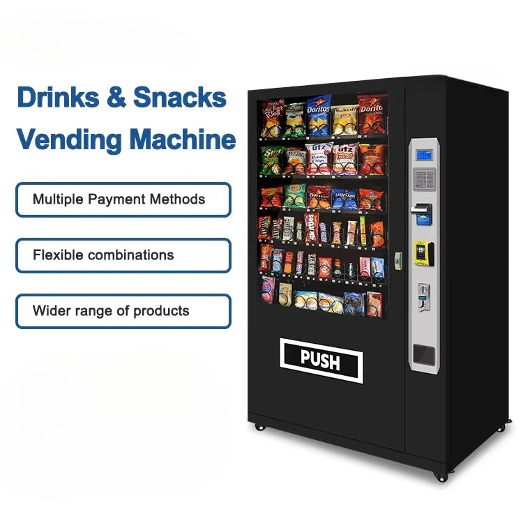 Snack and  Beverages Refrigerated  Automatic Vending Machines for Retail Items Vending Machines