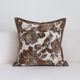 Coffee Brown Maillard Cushion Cover Retro Geometric Jacquard Pillow Case Wabi Sabi Pillow Covers Decorative Modern Luxury Home