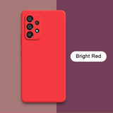 Official Square Liquid Silicone Phone Case for Samsung Galaxy A13 A23 A33 A53 A73 5G Soft Waterproof Mobile Back Covers Carcasas