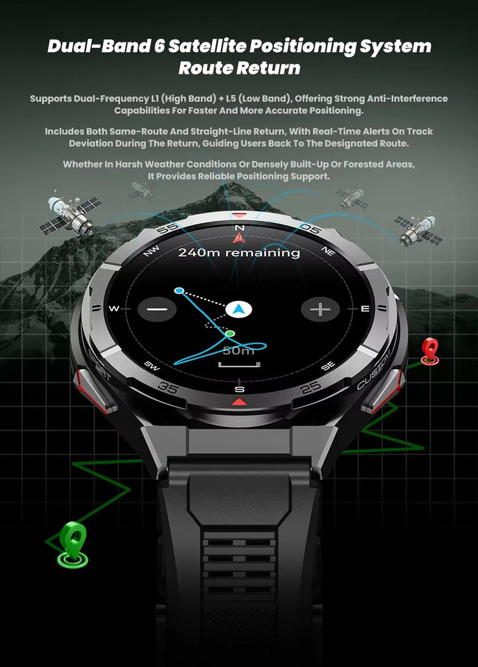X2B Smart Watch GPS Positioning Men Outdoor Sport Bluetooth Calling AI Voice Health Monitoring Fitness Tracker X2-B Smartwatch