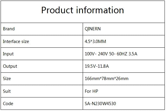 230W 19.5V 11.8A 4.5*3.0MM Laptop Power Adapter For HP Omen 15 16 17 TPN-Q2 Transcend Victus 16 Book Fury 16 G8 G9 G10 Charger