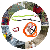Sling Tree Descent Sling Rope 5/8 Inches -8 Feet/14 Feet with Triple Locking Carabiner Adjuster Orange/For Climbing Rescue