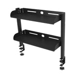 Clamp on Desk Shelf Black Desk Organizer Strong Load Bearing for Sundries Gaming Devices Office
