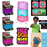 Squishy Schylling Needoh Nice Cube Sensory Toy/// Fidget Squishies Needooh Needoh Anti-Stress Blocks Pressure Relief Toy 스퀴시 말랑이