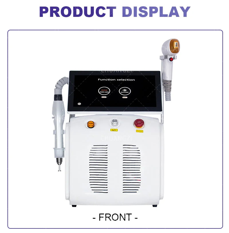 Multifunctional 2 in 1 Diode and Nd Yag Laser 755 808 1064nm Hair Removal Machine Portable Picoseconds Laser Tattoo Remover