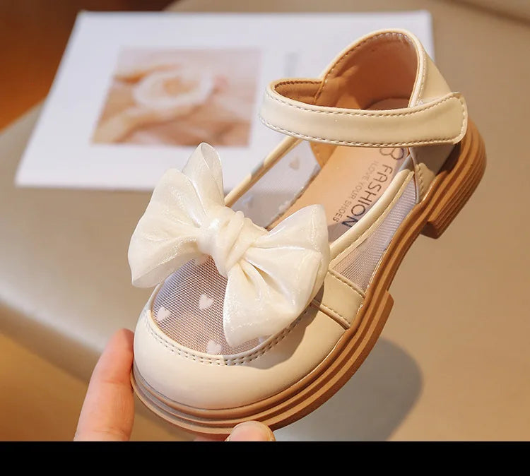 Girl Walking Shoes for Baby Girls Soft Bottom Casual Shoes Spring Autumn Bow Round Toe Princess Dress Soft Sole Non-slip Shoes