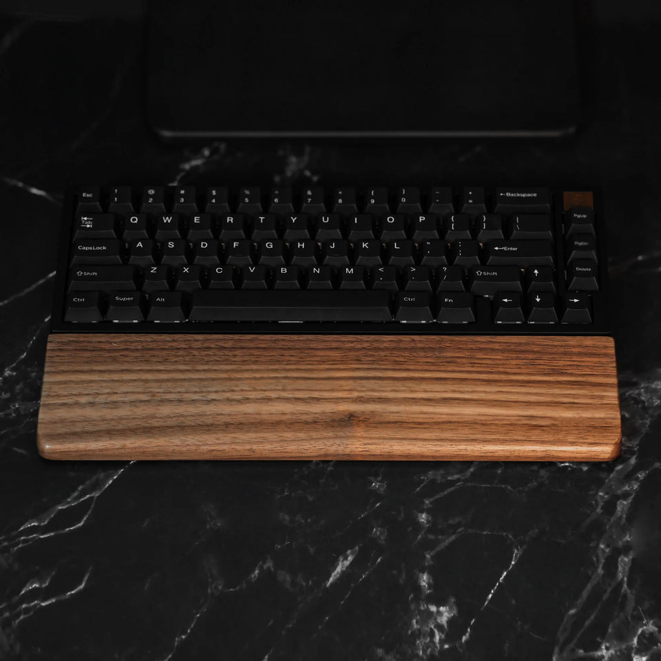 CHOSFOX Wooden Keyboard Wrist Rest Walnut Mouse Pad Solid Mouse Pad Wrist Support Anti-Slip Base Mechanical Keyboard Wrist Rest