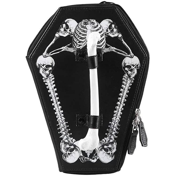 Vampire Coffin Purse Coffin Gothic Punk Handbag Halloween Shoulder Bag Ladies Crossbody Birthday Gift