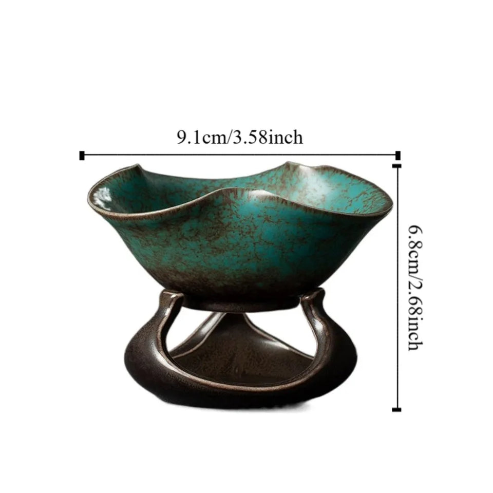 Kung Fu Tea Accessories Kiln Baked Ceramic Tea Strainers Elegant Retro Tea Leaf Filter Exquisite Chinese Tea Separator Home