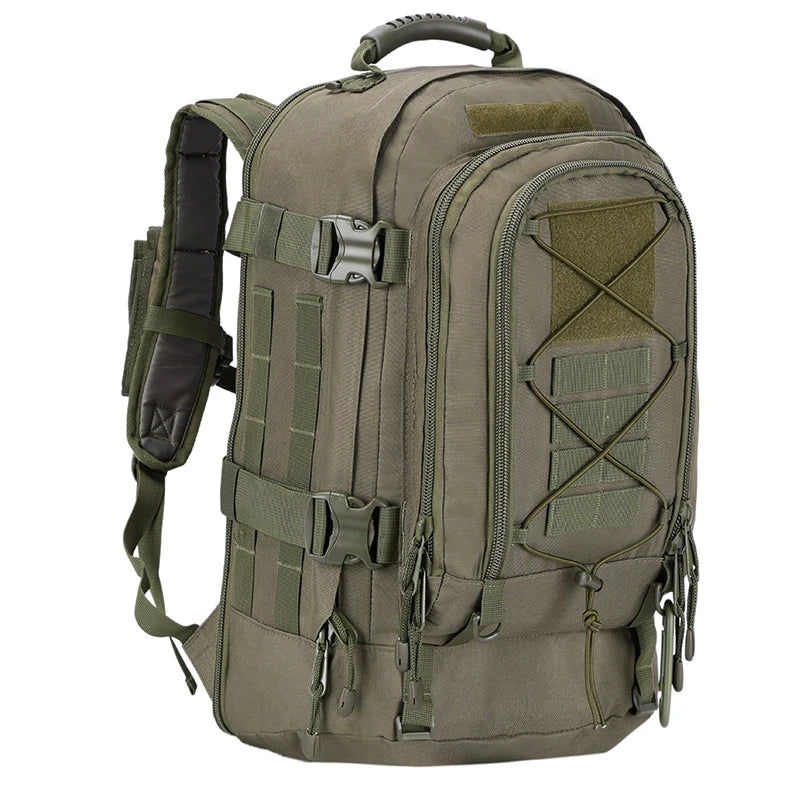 LQARMY 60L Male Travel Tactical backpack  Hiking Camping backpack Expandable Army Backpacks Molle  3 Day Assault Pack Rucksacks