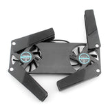 1-5PCS Air-cooling Laptop Cooler Bracket USB Powered Cooling Dock Laptop Cooling Pad 2 Fan for Notepad Universal PC Computer