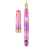 Smooth Asvine P20 Piston Filling Fountain Pen Acrylic Beautiful Patterns EF/F/M Nib with Golden Clip Writing Office Gift Box Pen