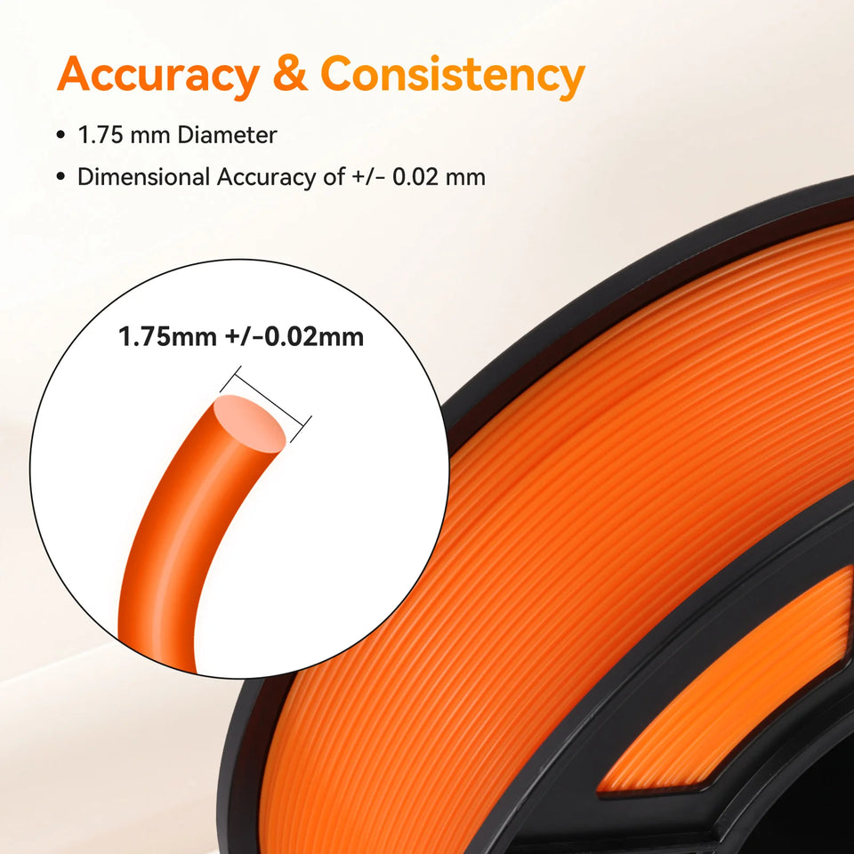 TECBEARS pla 3D filament Printer PLA 2KG 1.75mm ±0.02mm Environmentally friendly, smooth and bubble-freefilament FDM DIY Gift