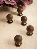 The Furniture Is Made Of Antique Walnut Wood With Solid Brass Small Handles Wardrobe Handles Kitchen Drawers Single-Hole Knobs