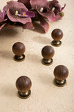 The Furniture Is Made Of Antique Walnut Wood With Solid Brass Small Handles Wardrobe Handles Kitchen Drawers Single-Hole Knobs