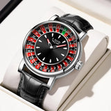LIGE Creative Luxury Mens Watches Roulette Game Dial Fashion Mens Watch Waterproof Luminous Quartz Wristwatches Rolling Ball
