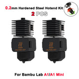 Hotend Kit For Bambu Lab A1/A1 Mini Fast Speed Hot End Assembly 0.2/0.4/0.6/0.8mm Hardened steel Nozzle 3D Printer Part