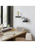 Square Floating Shelf Wood Wall Small Shelves for Living Room Decor Display Stand Bedroom Bathroom Decorative Floating Shelf