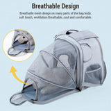 Cat Carrier Outdoor Portable Breathable Pet Bag Shoulder Backpack Handheld Pet Bag Expandable Pet Backpack Cat Backpack