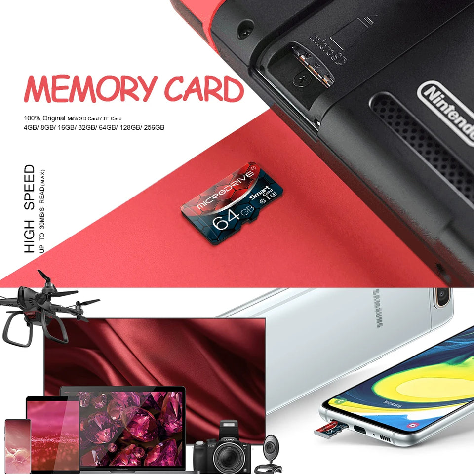 Micro TF SD Card 128MB 4GB 8GB 16GB 32GB 64GB Class 10  flash usb mini pen drive card 16 32 64 128 GB for Smartphone