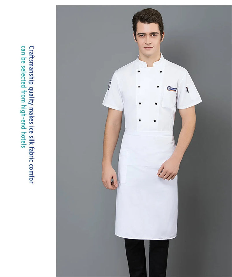Chef Apron Special Kitchen Mens Hotel Restaurant Restaurant Back Kitchen Half-length Short Apron Household Cleaning