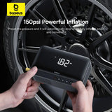 Baseus 4 In 1 Car Jump Starter with LED Lighting 600A Portable Car Battery Charger Power Bank Tire Inflator Pump Air Compressor
