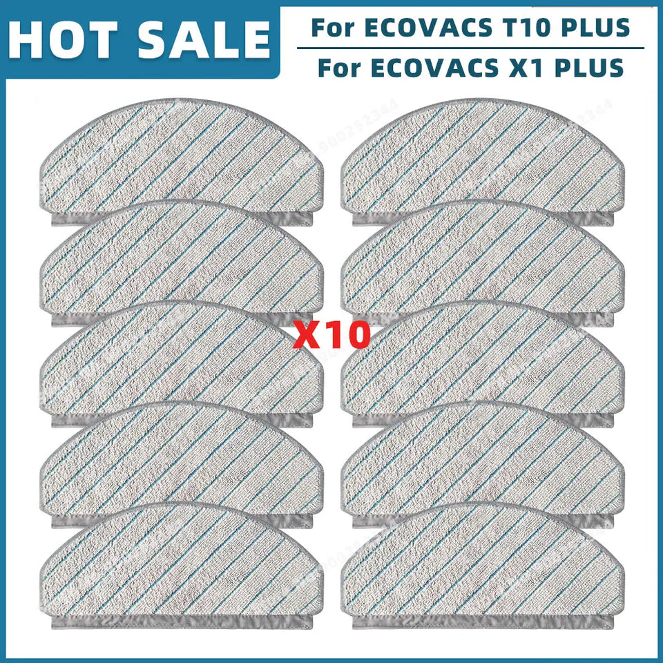 Compatible For ECOVACS T10 PLUS / X1 PLUS Replacement Spare Parts Accessories Main Side Brush Hepa Filter Mop Cloth Dust Bag