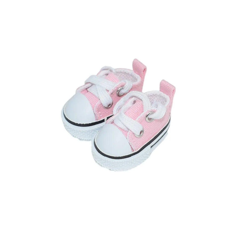 Hand-made Doll Shoes Replacement 4.5cm Doll Replacement Accessories Multiple Styles DIY Canvas Shoes for 15CM Cotton Doll