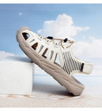 Summer Men's Sandals Beach Shoes Handmade Breathable Design Wading Casual Beach Shoes Lightweight Soft Bottom Outdoor Sandals