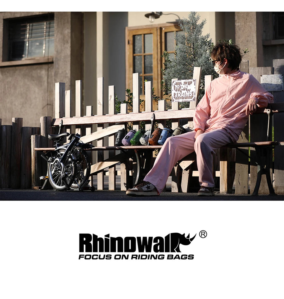 Rhinowalk Bicycle Handlebar Bag 1.6L Insulated Water Bottle Bag Cycling Front Tube Bag Commuting Morandi Color Shoulder Pack