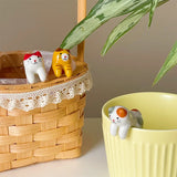 Hot SALE Kitchen Tool Novelty Gift Ceramic Cartoon Cute Cat Animal Spoon Hanging Coffee Dessert Spoon Unique Ice Cream Flatware