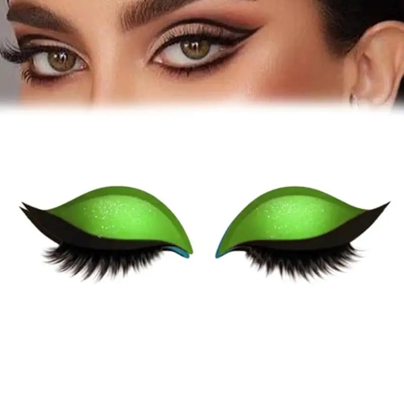 Eyeshadow And Eyelash Stickers, Lazy Eye Shadow Eyelash Patch, 2-in-1 Reusable Eye Makeup Stickers Self-Adhesive Quick Makeup