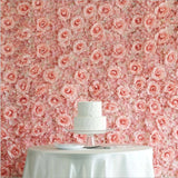 12PCS 60*40cm Blush Roses and Hydrangea Flowers Mat Wall Backdrop Panels Wedding Decorations