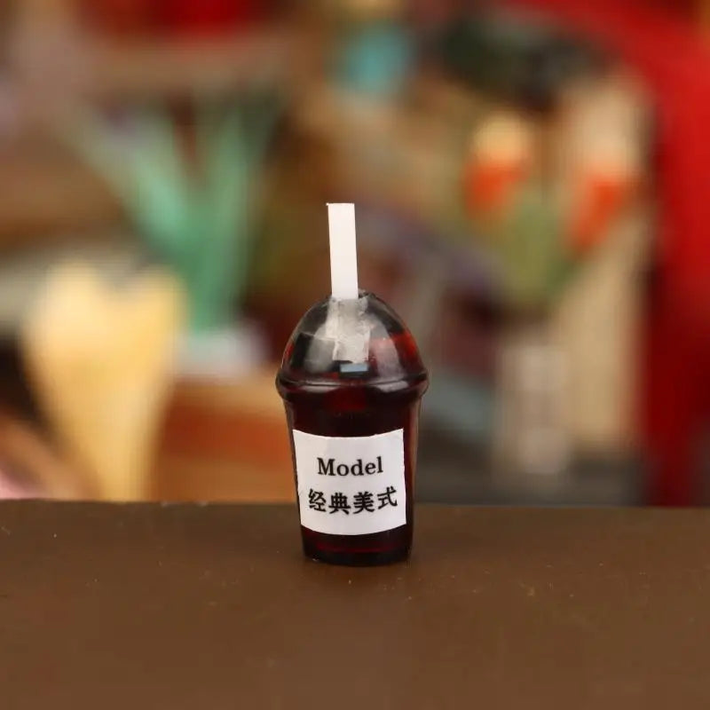 Cute Dollhouse Coffee Cup Miniature Latte Coffee Beverage Cafe Drink Model Doll House Accessories Kids Play House Toys