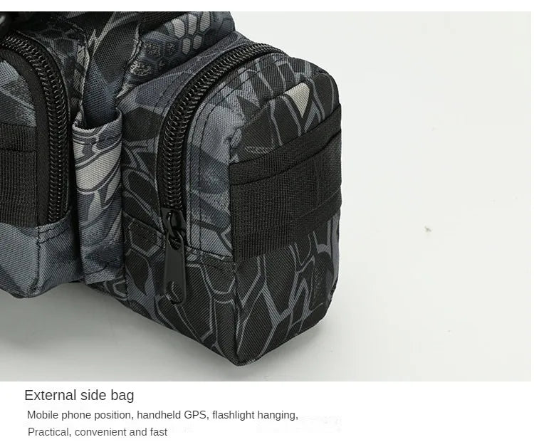 Outdoor Hiking Waist Bag 600D Waterproof Oxford Climbing Shoulder Bags Fishing Camping Hiking Pouch Chest Bag