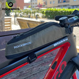 ROCKBROS Bicycle Bag Portable Cycling Top Tube Bag Nylon MTB Road Phone Tool Bag Reflective Ultralight Bicycle Pannier Pocket