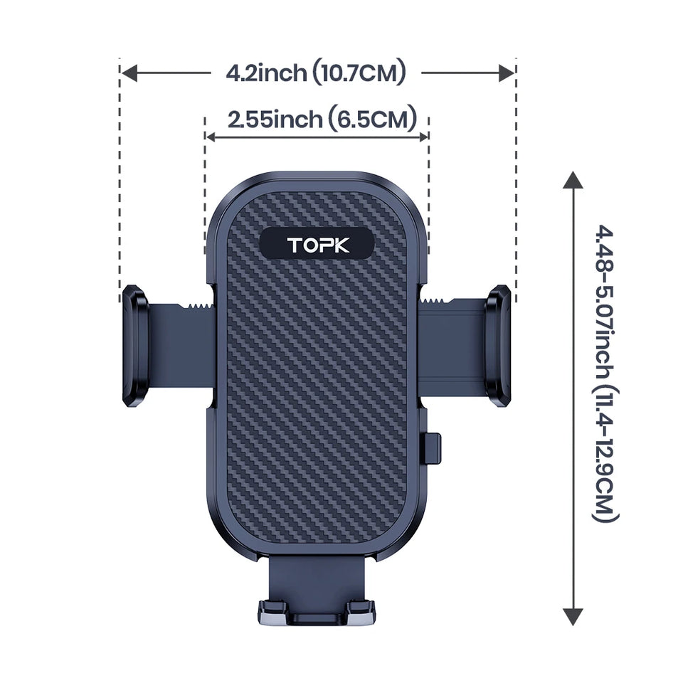 TOPK Car Phone Holder Air Vent Mount Universal Auto Gravity Mount Cell Phone Stand For All Smartphones